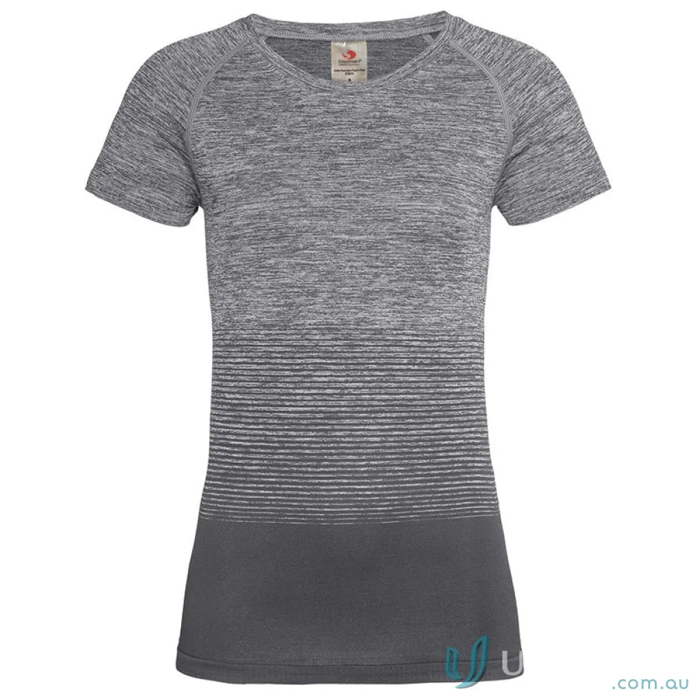 Womens Active Seamless Raglan Flow with multi-colour gradient pattern and raglan sleeves