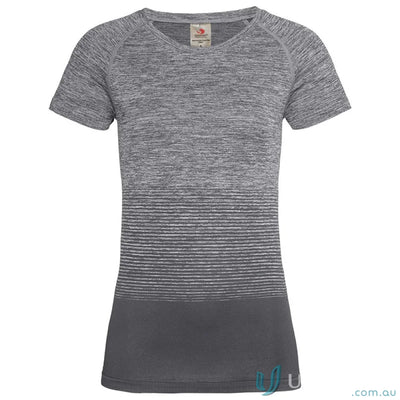 Womens Active Seamless Raglan Flow with multi-colour gradient pattern and raglan sleeves