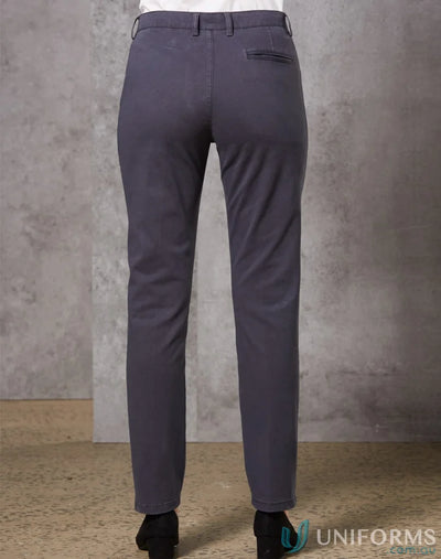 Gray straight-leg womens Boston Chino Pants in chino pants M9390 style for casual look