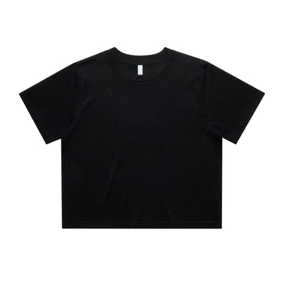 Women’s classic cropped tee black short-sleeved cotton perfect for comfy workwear or casual uniforms