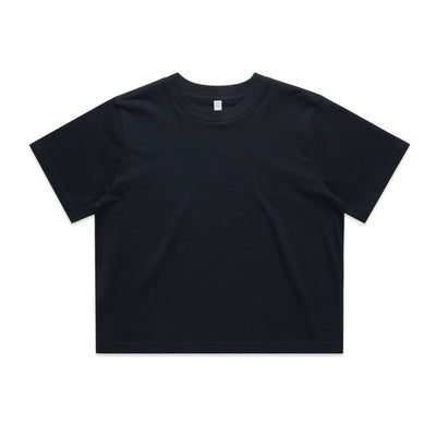 Women’s classic cropped tee black short-sleeved crew neck perfect for comfortable workwear and casual uniforms