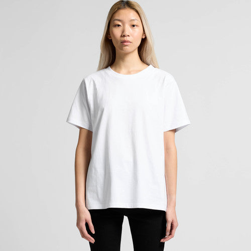 Women’s classic minus tee white minimalist cotton t-shirt with relaxed fit perfect for workwear uniforms