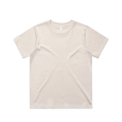 Women’s classic minus tee soft off-white cotton crew neck short sleeve perfect for work uniforms and workwear