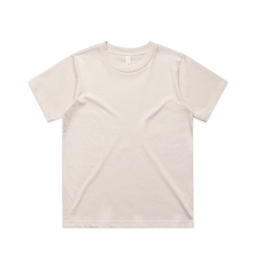 Women’s classic minus tee soft off-white cotton crew neck short sleeve perfect for work uniforms and workwear