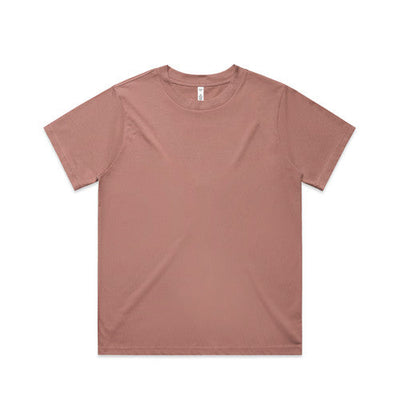 Women’s classic minus tee is a soft rose-colored short-sleeved cotton shirt perfect for work uniforms and uniforms