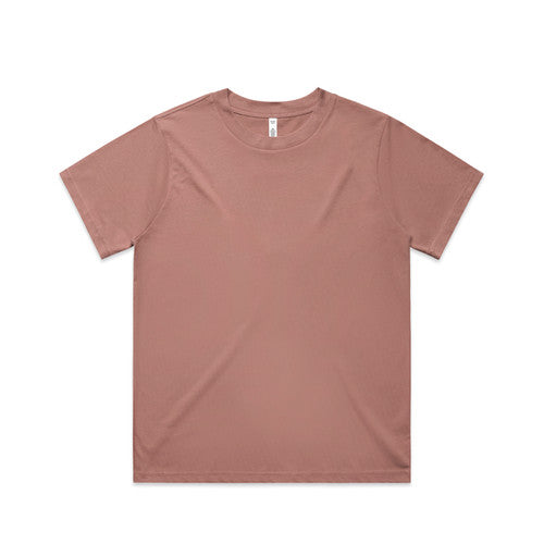 Women’s classic minus tee is a soft rose-colored short-sleeved cotton shirt perfect for work uniforms and uniforms