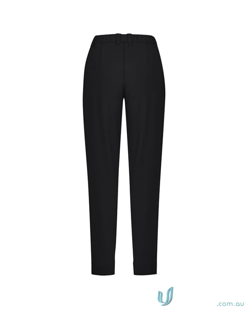 Womens Comfort Waist Slim Leg Pant in black with elasticated waist, perfect for aged care