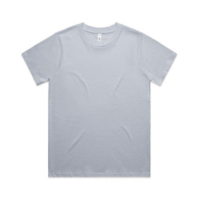 Silver t-shirt with short sleeves and crew neck.