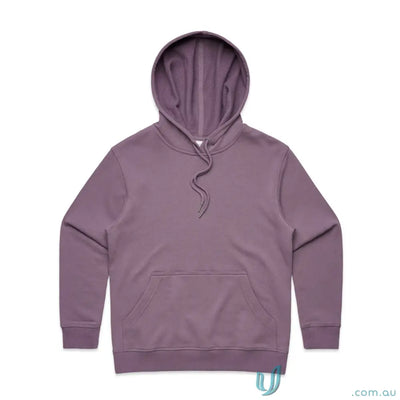 Purple hoodie showing Womens Heavy Hoodie with oversized heavy weight hood for cozy style