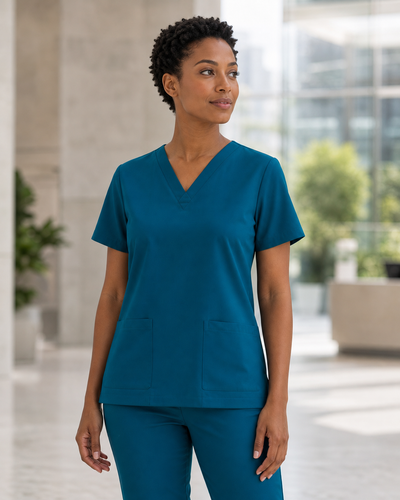 Womens Pulse V-Neck Scrub Top