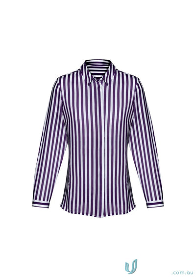 Womens Verona L/S Shirt striped long-sleeved workwear and uniforms for women