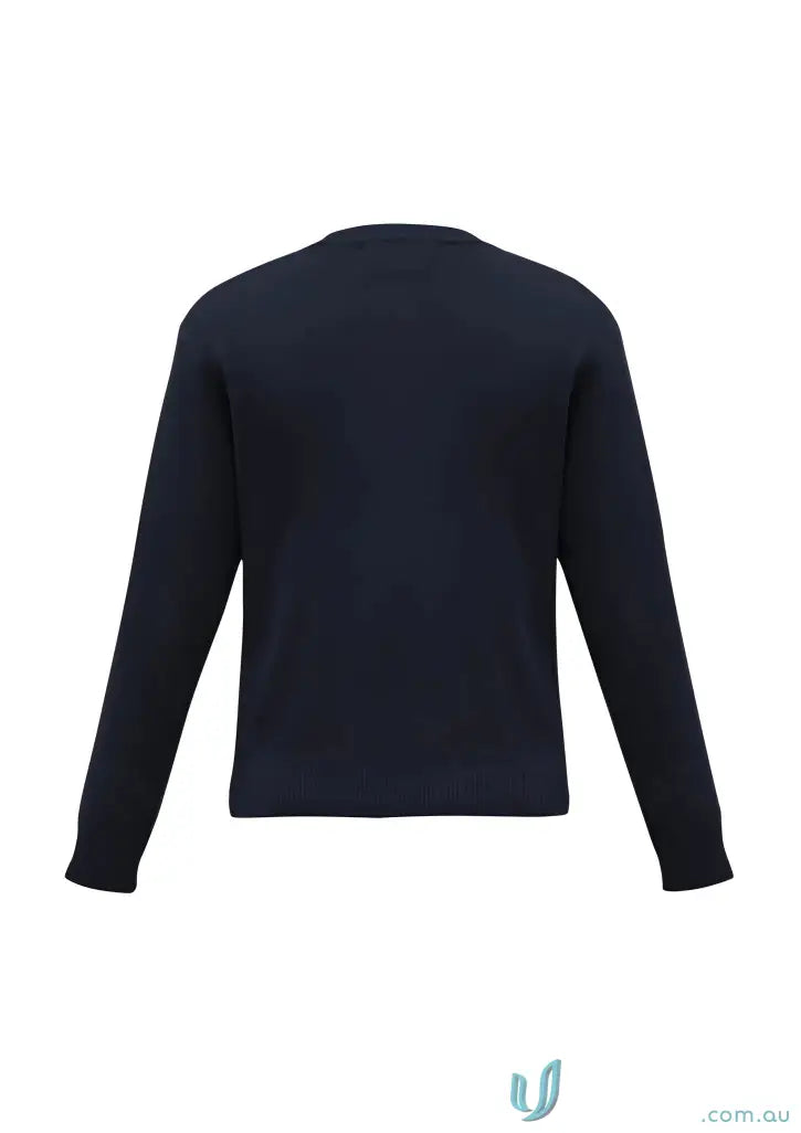 Navy blue Woolmix Knit Pullover, cozy long-sleeved knit pullover for cold days