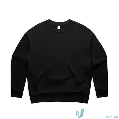 Black Wo’s Relax Crew sweatshirt with relaxed fit and classic crew neck design