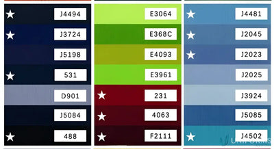 Color swatch chart for Woven Sports Socks showcasing custom sports socks options