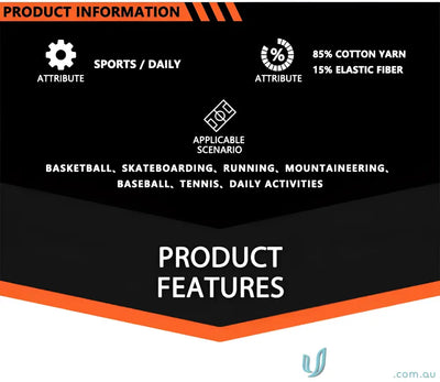 Product information graphic for Woven Sports Socks showcasing custom sports socks design