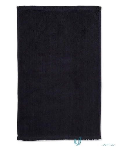Black terrycloth towel from Yarn Dyed Cotton Hand Towel collection, dyed cotton hand accessory