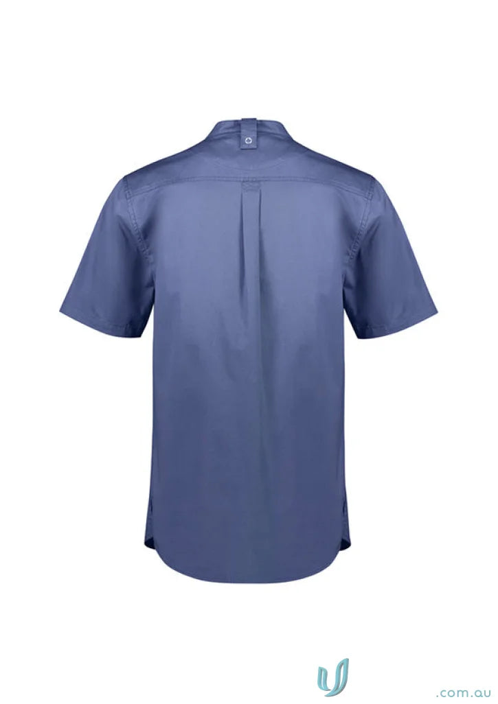 Blue men’s salsa short sleeve chef shirt from Yes Chef Salsa SS Chef Shirt collection