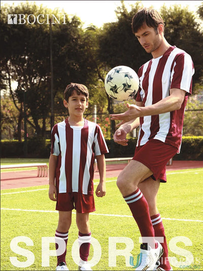 Bocini CT1101 Youth Striped Soccer Jersey front product image