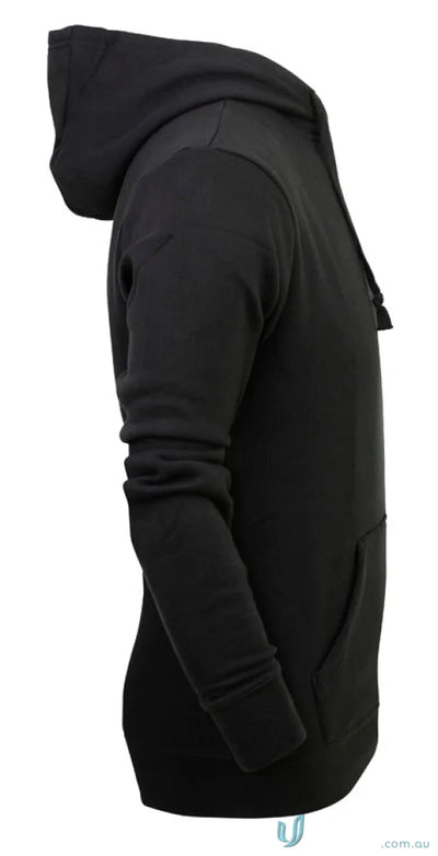 Black hooded sweatshirt from Youth Torquay Hoodies with low-pill fabric and tie cord closure