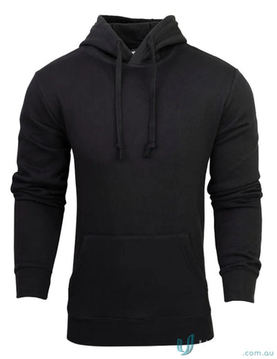 Black hooded sweatshirt from Torquay Youth Hoodies with low-pill fabric and tie cord closure