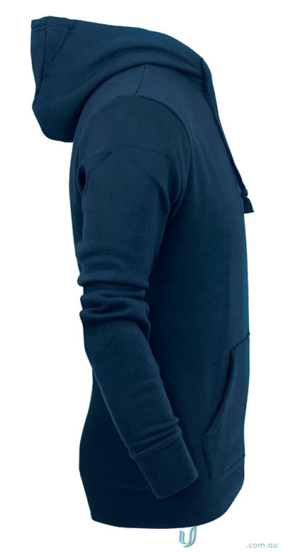 Navy blue Torquay Youth Hoodie with tie cord closure and low-pill fabric