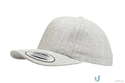 Gray Yupoong classic snapback cap perfect for uniforms and workwear style