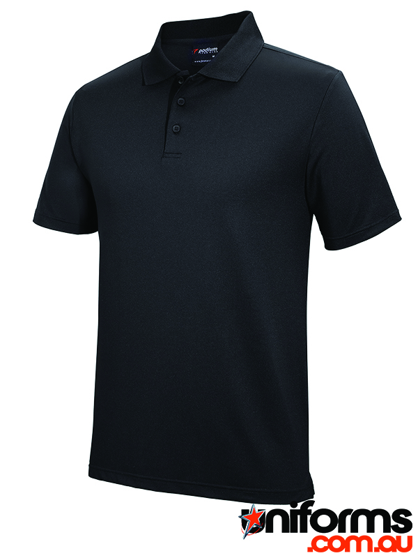 Ahowcasing the JB'S Podium Stretch Polo 7STP in Black.