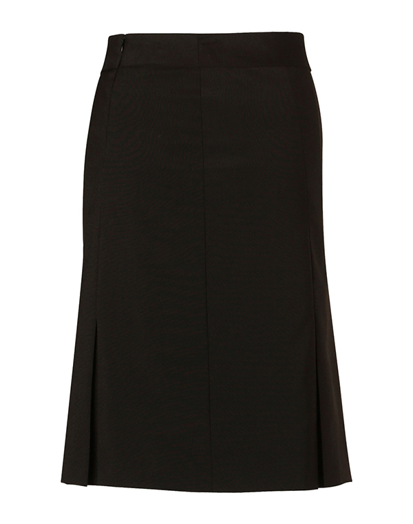 Ladies Pleated Wool Blend Stretch Skirt | Benchmark Suiting